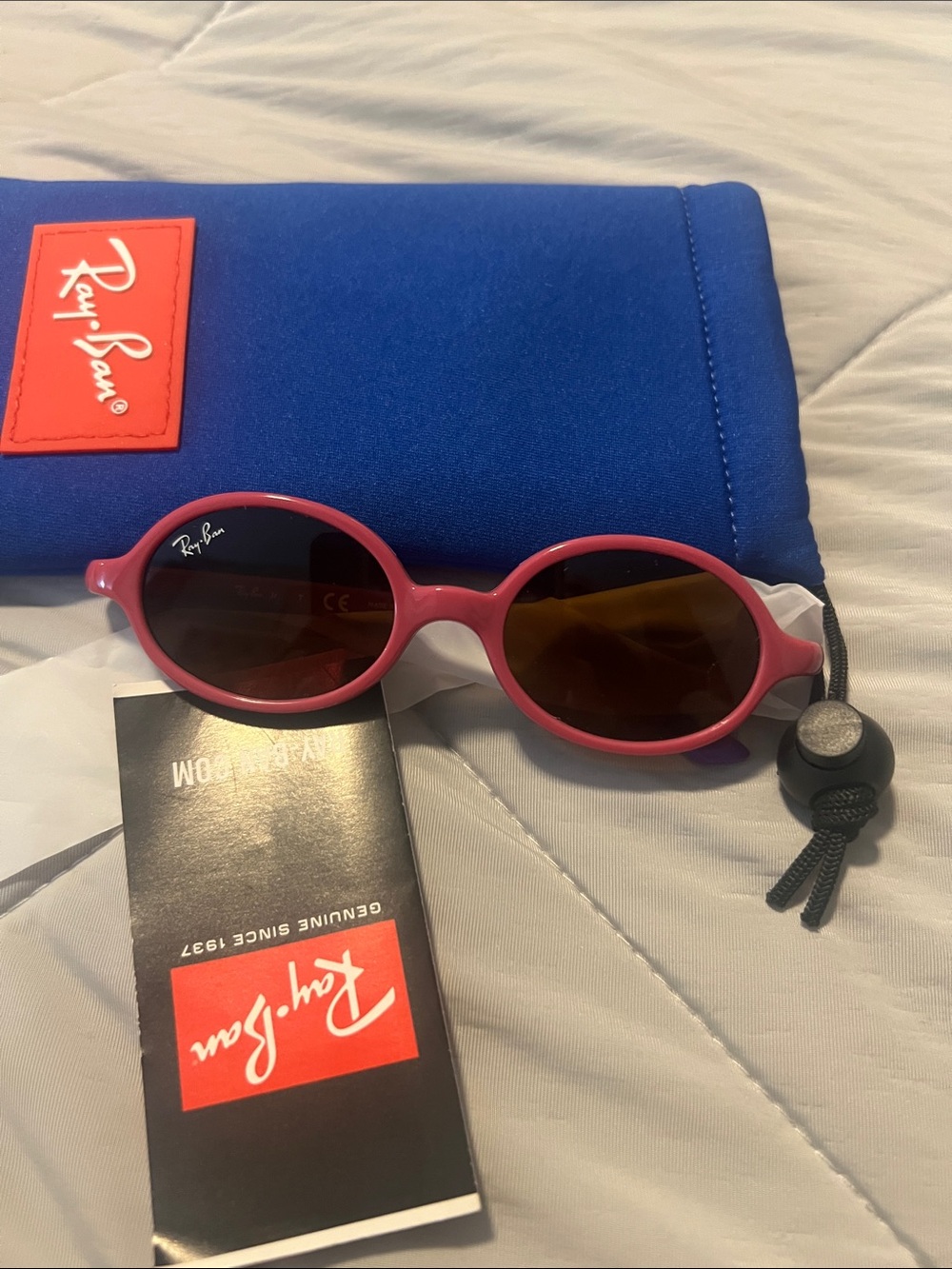 Ray-Ban Women's Pink Oval Sunglasses with Brown Lenses
